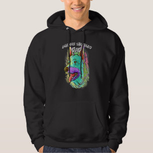 Colourful Portrait German Shepherd Dog Dad Father' Hoodie