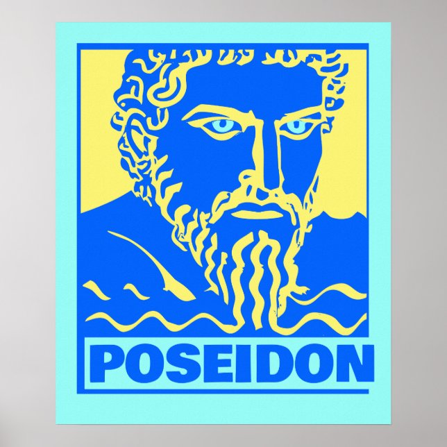 Colourful Poseidon Print  (Front)