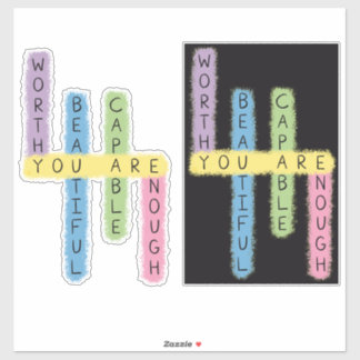 Colourful Positive Affirmations Puzzle Design