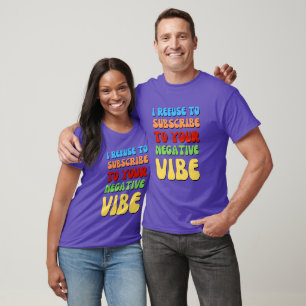 Colourful POSITIVE VIBES T-Shirt