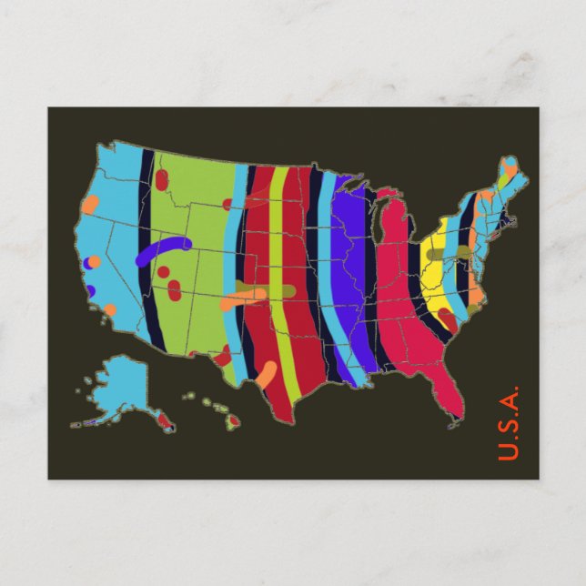 colourful postcard from the USA (Front)