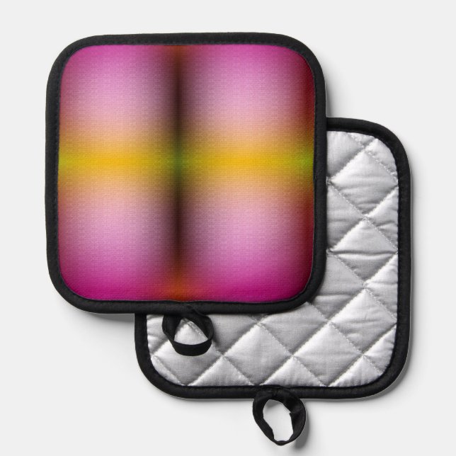 Colourful pot holder with a gradient design  (Front/Back)
