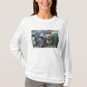 Colourful pottery for sale in downtown Loreto, T-Shirt