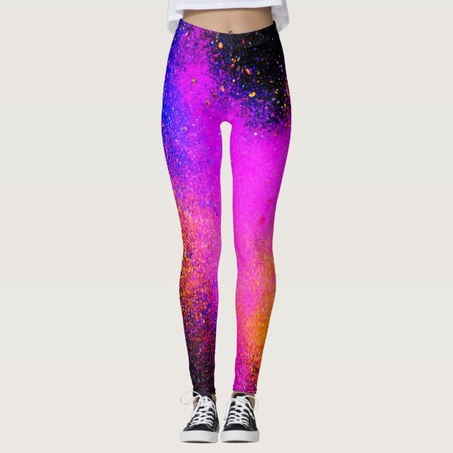Colourful Powder Eruption Leggings (Front)