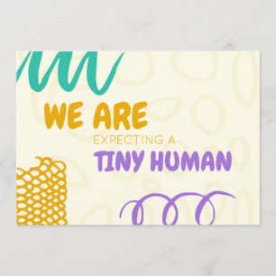 Colourful Pregnancy Announcement Card
