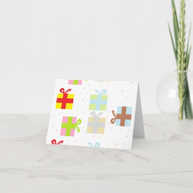 Colourful Presents Card (Front)