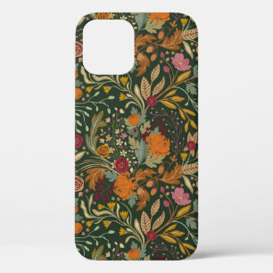 Colourful pretty autumn floral pattern iPhone 12 case
