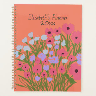 Colourful Pretty Floral Charm + Custom Name Planner
