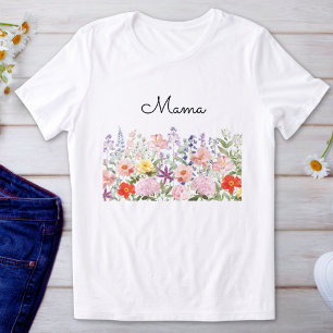 Colourful Pretty Flowers Floral Garden Mama Tri-Blend Shirt