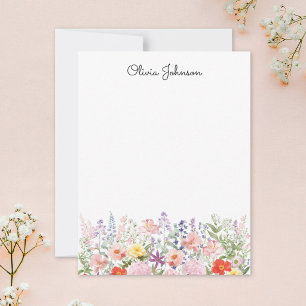 Colourful Pretty Flowers Floral Garden Personalise Card