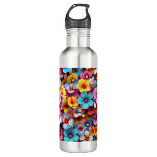 Colourful Pretty Flowers Pattern-20240 710 Ml Water Bottle