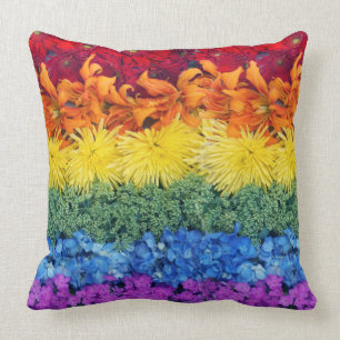 Colourful Pride Flower Collection Throw Pillow
