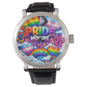 Colourful Pride Month Rainbow and Unicorn Art Watch