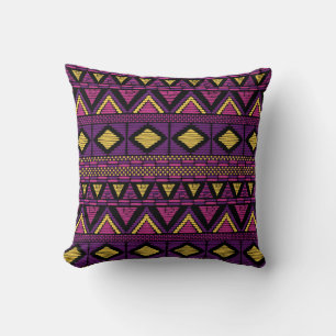  Colourful print and ethnic texture Cushion