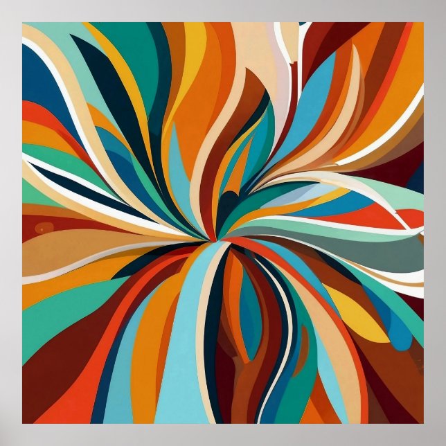 Colourful Print Large Bold Abstract Wall Art (Front)