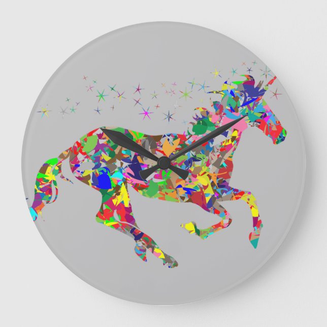 colourful prismatic chromatic large clock (Front)