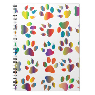 Colourful prismatic rainbow animal notebook