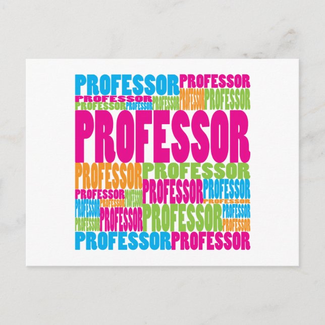 Colourful Professor Postcard (Front)
