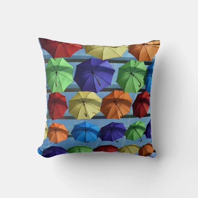 Colourful Protection Throw Pillow (Front)