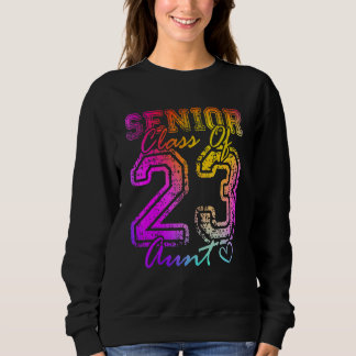 Colourful Proud Aunt Cute Heart Graduate Senior 20 Sweatshirt