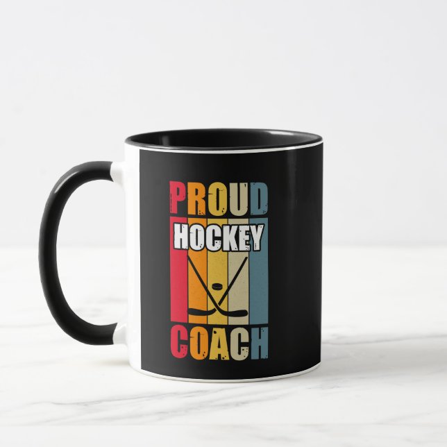 Colourful Proud Hockey Coach Mug (Left)