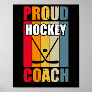 Colourful Proud Hockey Coach Poster