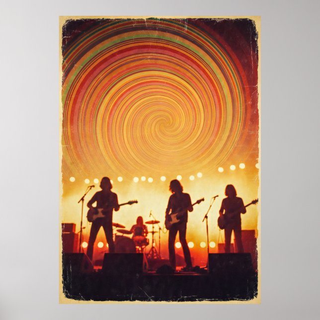 Colourful Psychedelic 70s Poster – Groovy Music Fe (Front)