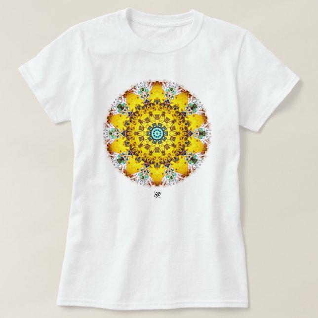 Colourful psychedelic abstract pattern T-Shirt (Design Front)
