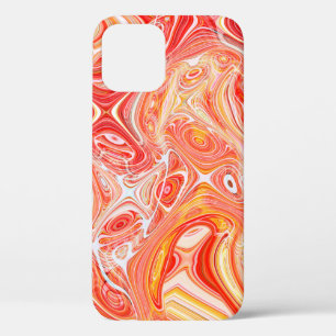 Colourful psychedelic background made of interweav iPhone 12 case