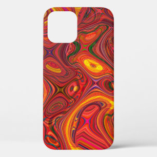 Colourful psychedelic background made of interweav iPhone 12 case