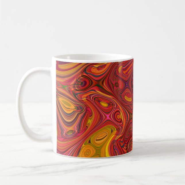 Colourful psychedelic background made of interweav coffee mug (Left)