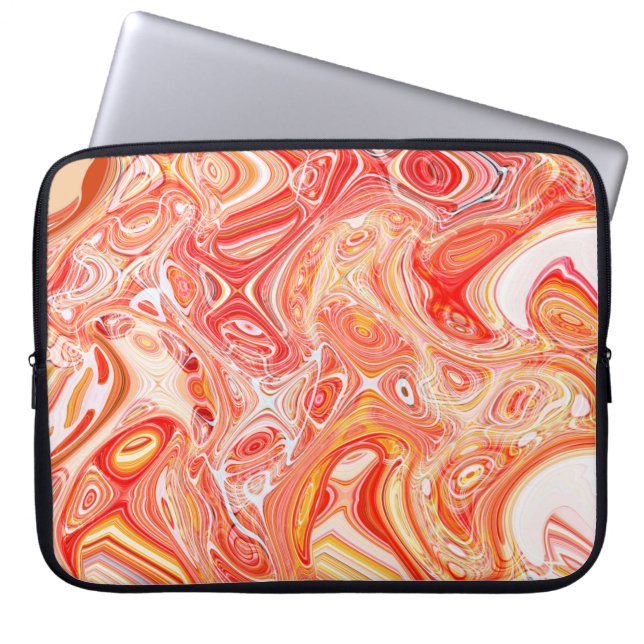 Colourful psychedelic background made of interweav laptop sleeve (Front)