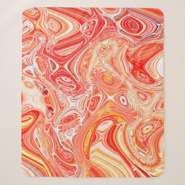 Colourful psychedelic background made of interweav sherpa blanket (Front)