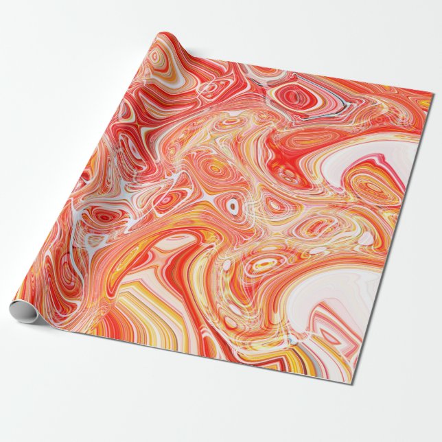 Colourful psychedelic background made of interweav wrapping paper (Unrolled)