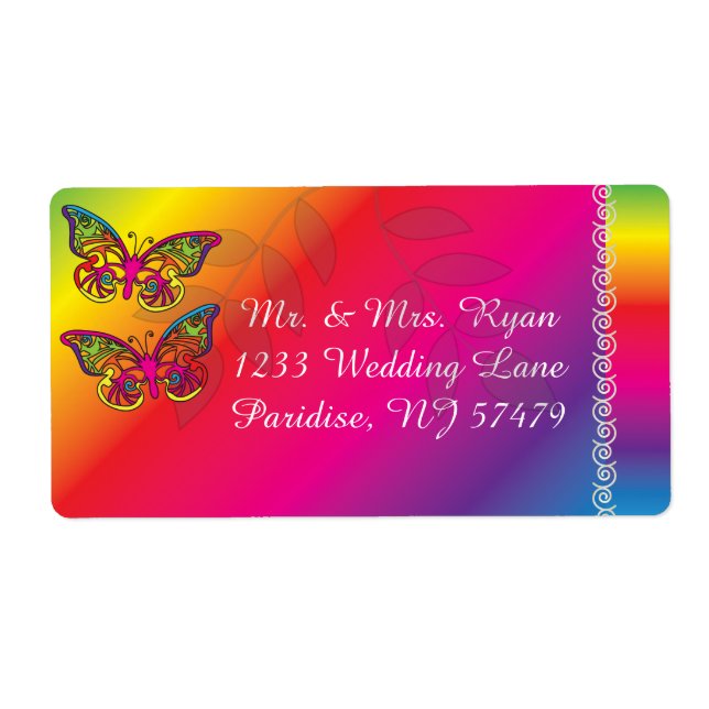 Colourful Psychedelic Butterfly Designs (Front)
