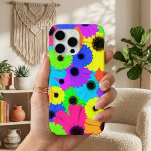 Colourful Psychedelic Daisy Floral Pattern iPhone 15 Pro Max Case