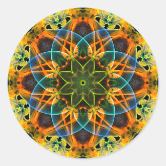 Colourful Psychedelic Dreamy Mandala Stickers