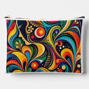 Colourful Psychedelic Face Accessory Pouch