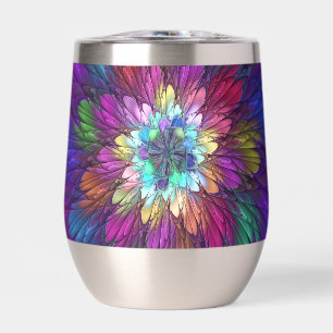 Colourful Psychedelic Flower Abstract Fractal Art