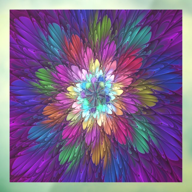 Colourful Psychedelic Flower Abstract Fractal Art (Sheet 3)