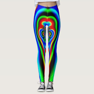 Colourful Psychedelic Fractal Kaleidoscope Leggings