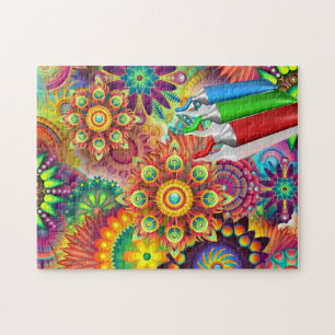 Colourful Psychedelic Jigsaw Puzzle
