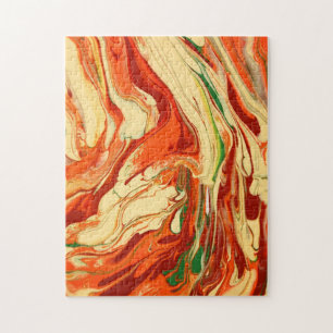 Colourful psychedelic jigsaw puzzle