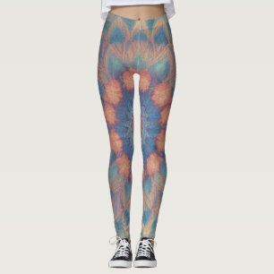 Colourful Psychedelic Kaleidoscopic Symmetrical Leggings