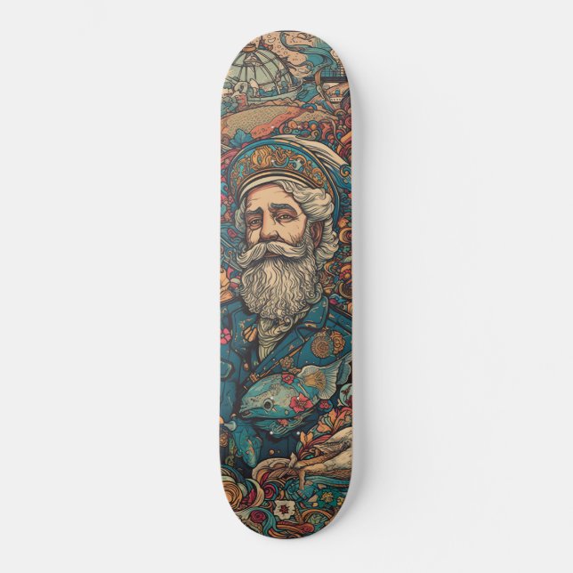 Colourful psychedelic Nemo Skateboard (Front)