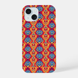 Colourful Psychedelic Pattern iPhone 15 Case