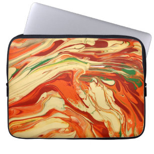 Colourful psychedelic pattern laptop sleeve