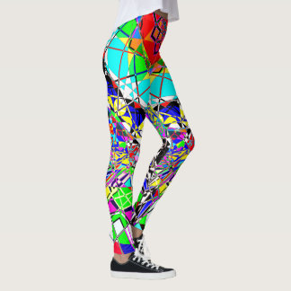 Colourful Psychedelic Shapes | Abstract Leggings