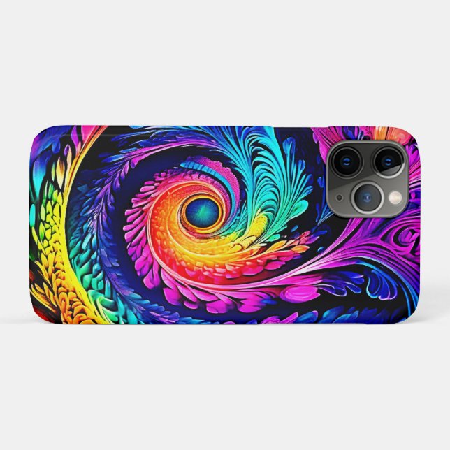 Colourful Psychedelic Spiral Art Case-Mate iPhone Case (Back (Horizontal))