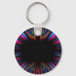 Colourful psychedelic starburst key ring